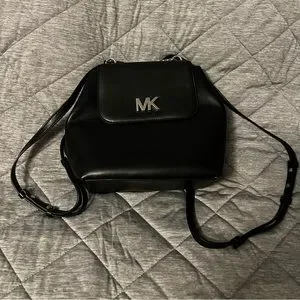 Michael Kors Mott Chain Black Leather Backpack NWT! Michael Kors Mott Smooth Leather Medium Backpack in  main image 4
